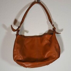 Sereta Women’s Purse Leather Camel Shoulder Bag Purse Lined Inside Zipper Pocket
